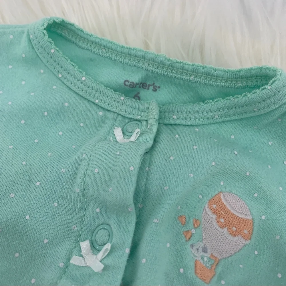 Carter’s 6 mo girls bodysuit/long-sleeve outfit - Picture 2 of 2